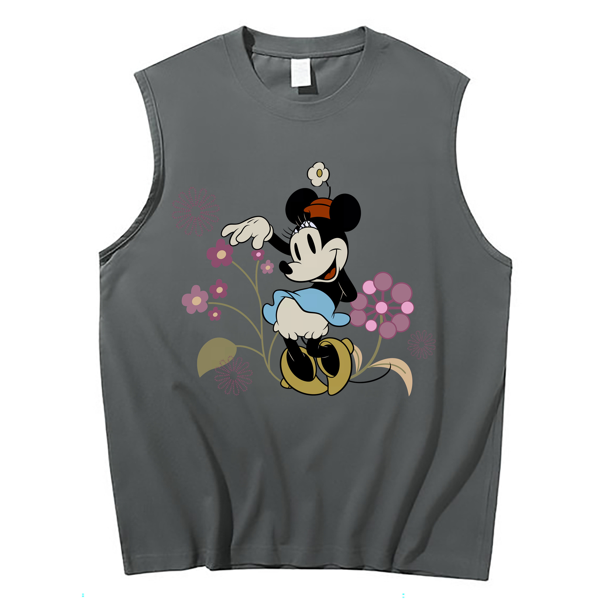 （画像用） ミッキーマウス Mickey Mouse コットン100％タンクトップ（フロントプリント）